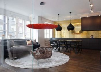 Modern, kissé New York-i loft hangulatú, mindössze 65nm-es lakás, nagy nyitott térrel 1