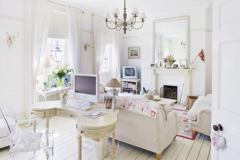 Finom, romantikus, nőies lakberendezés sok vintázs kiegészítővel 2