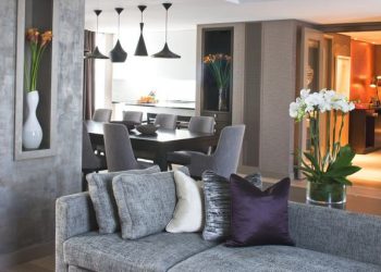 Elegáns enteriőrök semleges szürke és természetes barna árnyalatokkal - Paddington Penthouse, London 1