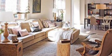 Otthonos lakberendezés, természetes hangulatú dekoráció egy kellemes, tágas lakásban 1