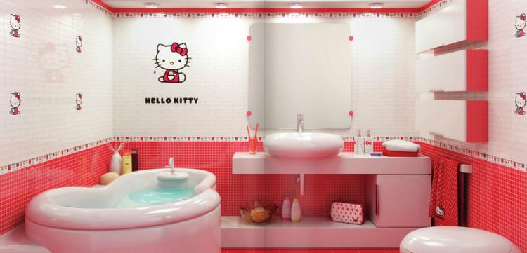 HELLO KITTY csempe - dekoratív burkolat gyerekeknek és a mesefigura kedvelőinek 
