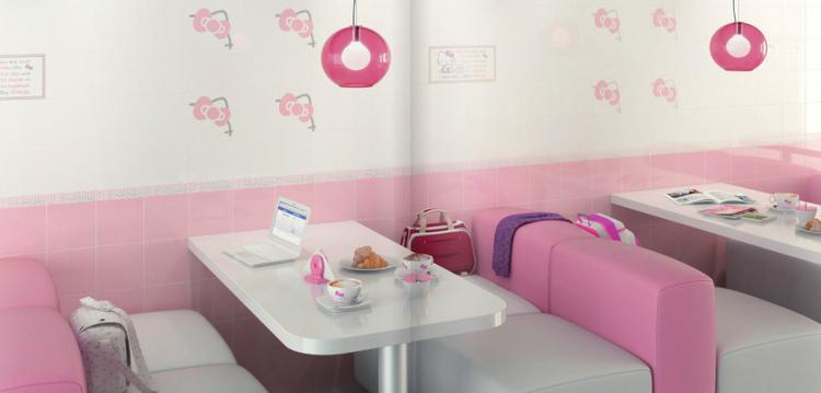 HELLO KITTY csempe - dekoratív burkolat gyerekeknek és a mesefigura kedvelőinek 