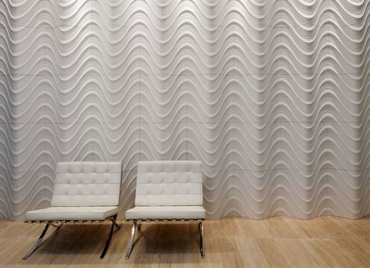 Ívelt kő falburkolat a Lithos-tól - az új Favo Curve