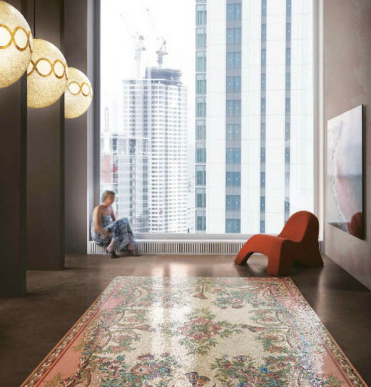 Luxus mozaik csempe szőnyeg a barokk romanticizmus jegyében - SICIS mozaikok