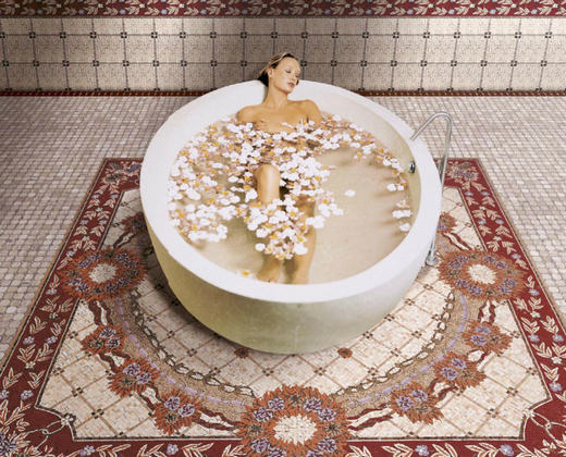 Luxus mozaik csempe szőnyeg a barokk romanticizmus jegyében - SICIS mozaikok