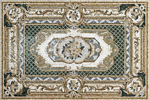 Luxus mozaik csempe szőnyeg a barokk romanticizmus jegyében - SICIS mozaikok