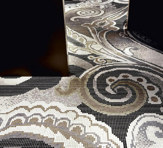 Luxus mozaik csempe szőnyeg a barokk romanticizmus jegyében - SICIS mozaikok