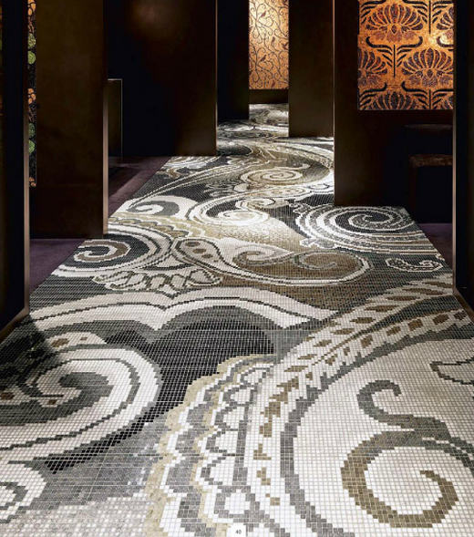 Luxus mozaik csempe szőnyeg a barokk romanticizmus jegyében - SICIS mozaikok