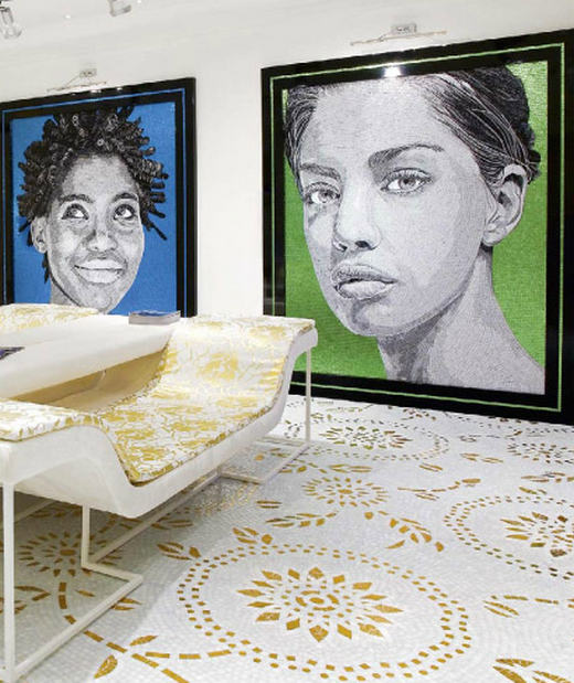 Luxus mozaik csempe szőnyeg a barokk romanticizmus jegyében - SICIS mozaikok