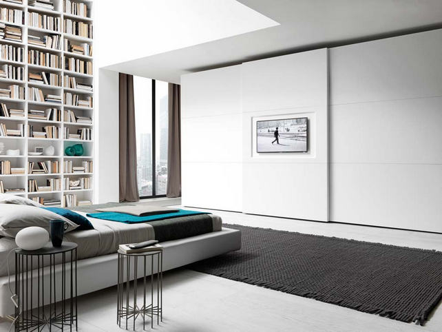 Presotto gardrób beépített televíziókészülékkel - esztétikum és funkcionalitás a hálószobában Tecnopolis 70 71 Presotto gardrób beépített televíziókészülékkel - esztétikum és funkcionalitás a hálószobában Tecnopolis 70 71