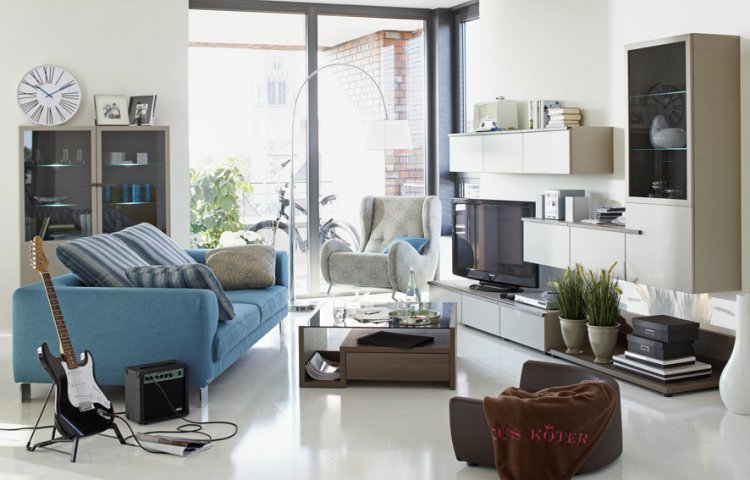 LINEA W magasfényű nappali elemes bútor család