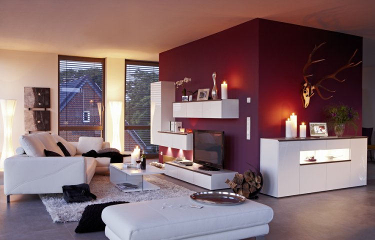 LINEA W magasfényű nappali elemes bútor család