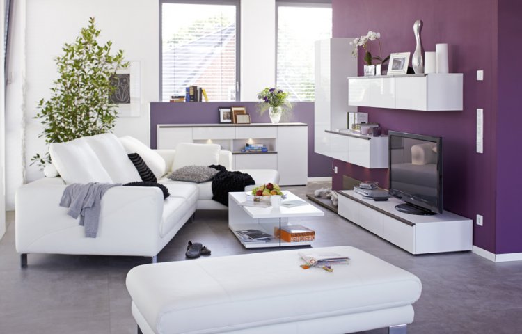 LINEA W magasfényű nappali elemes bútor család