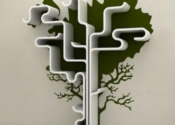 Különleges lakberendezési kiegészítők - moduláris polc icelandic tree