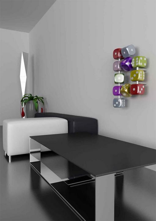 Modern és különleges radiátor design - dobókocka