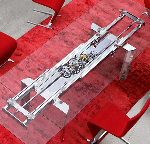 Toldható üveg ebédlőasztal látványos szerkezettel - az Astrolab, a Roche Bobois újdonsága 2 Toldható üveg ebédlőasztal látványos szerkezettel - az Astrolab, a Roche Bobois újdonsága 2