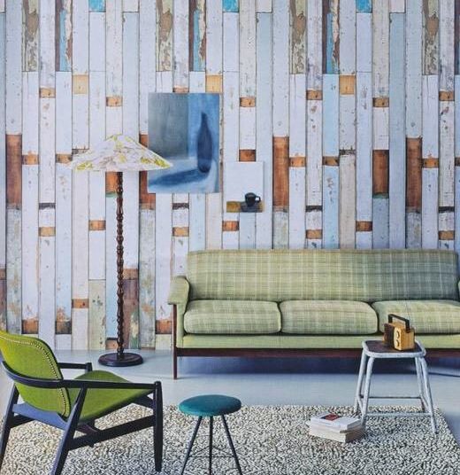 Rusztikus tapéta törmelék fa motívummal - Piet Hein Eek