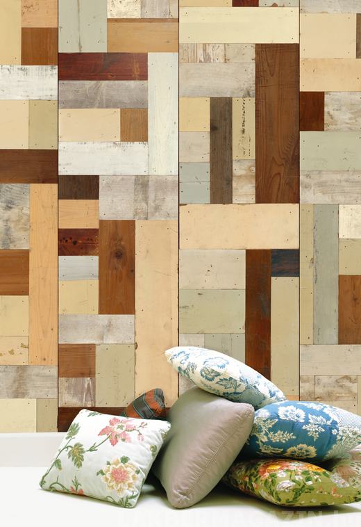 Rusztikus tapéta törmelék fa motívummal - Piet Hein Eek