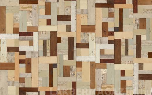 Rusztikus tapéta törmelék fa motívummal - Piet Hein Eek