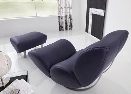 Bőr hintafotel lábtartóval - Jetlag | KOINOR Bőr hintafotel lábtartóval - Jetlag | KOINOR