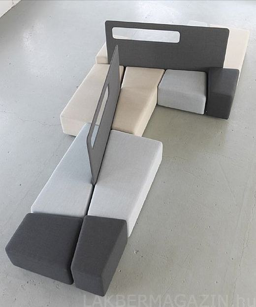 Közösségi terek és várószobák arculatát színesítő, formabontó stílusú kanapé | Diagonal - MARTELA