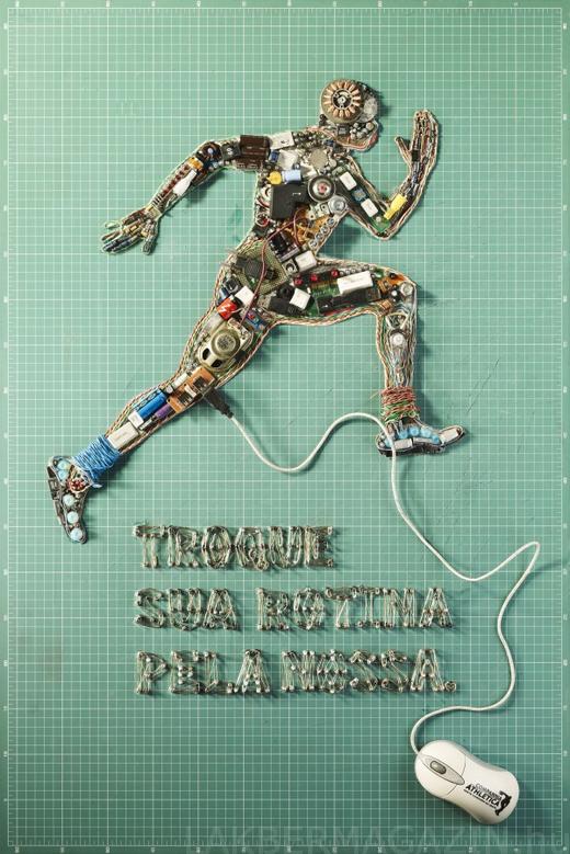 Látványos, kreatív plakátok egy reklámkampányhoz elektronikus hulladékokból