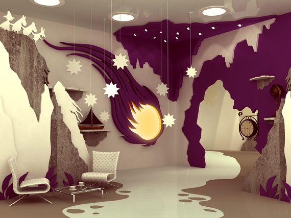 Különleges belsőépítészeti munka egy mesekönyv alapján