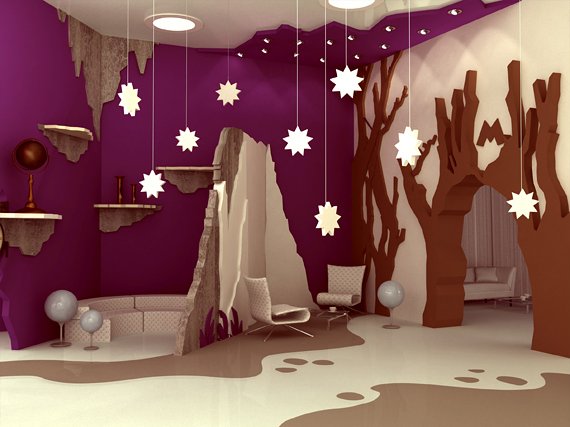 Különleges belsőépítészeti munka egy mesekönyv alapján