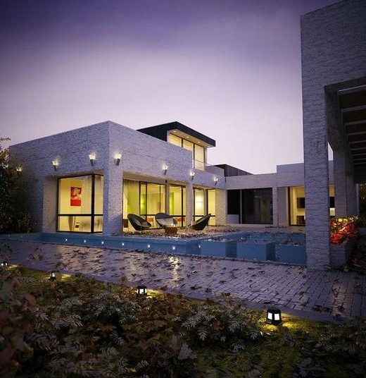 3D látványterv verseny - ház medencével