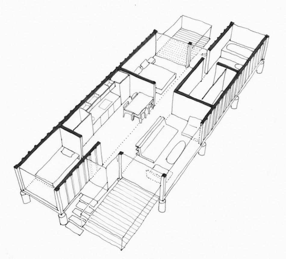Fantasztikus építészeti project egy bátor döntésből - álomotthon leselejtezett konténerekból Álomotthon leselejtezett konténerekből