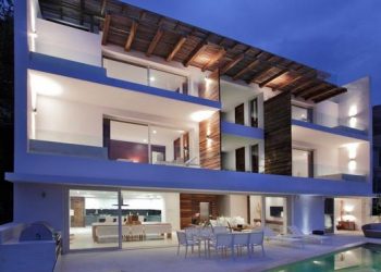 Modern mexikói építészet - gyönyörű négyszintes tengerparti villa 01