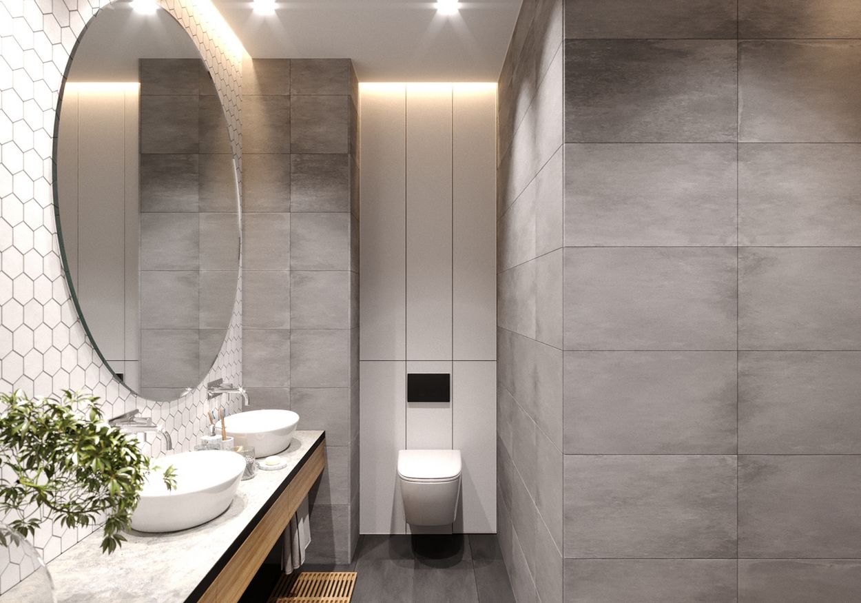 modern latvanyos burkolat otletek furdoszobaba szurke arnyalatok vilagostol sotetig fa texturak 31