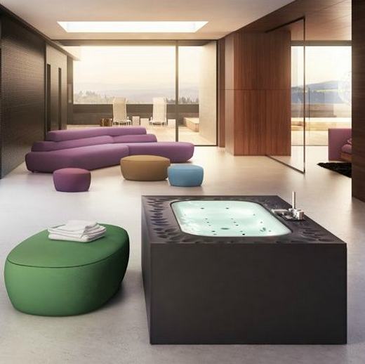 Feszített víztükrű spa kád - ARIMA a GLASS-tól