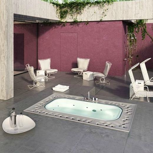 Feszített víztükrű spa kád - ARIMA a GLASS-tól