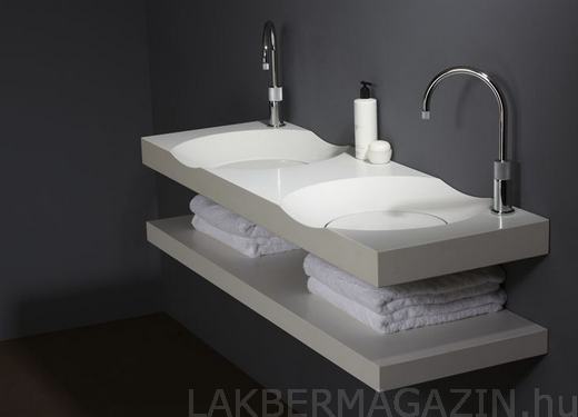Modern mosdó, a klasszikus, csúnya lefolyó nélkül | Giquardo