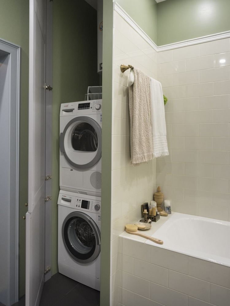 Hogyan helyezheted el a mosógépet praktikusan ha kicsi a fürdőszoba - 21 ötlet