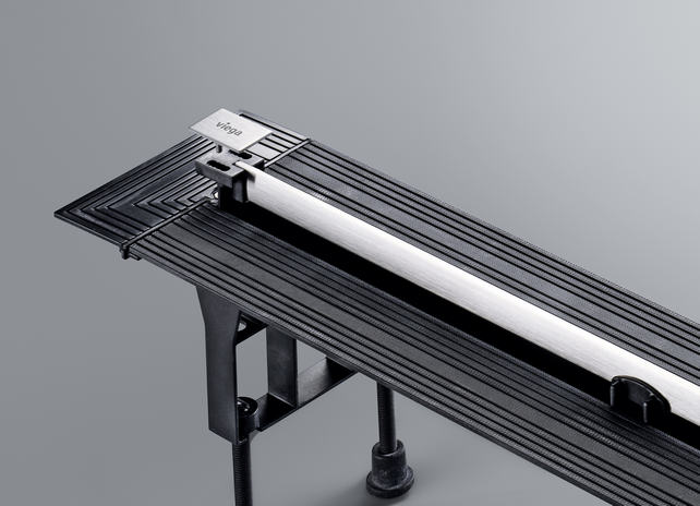 viega advantix vario - A fokozatmentesen állítható lábakkal a zuhanylefolyó felső éle pontosan beállítható a padló magasságához.