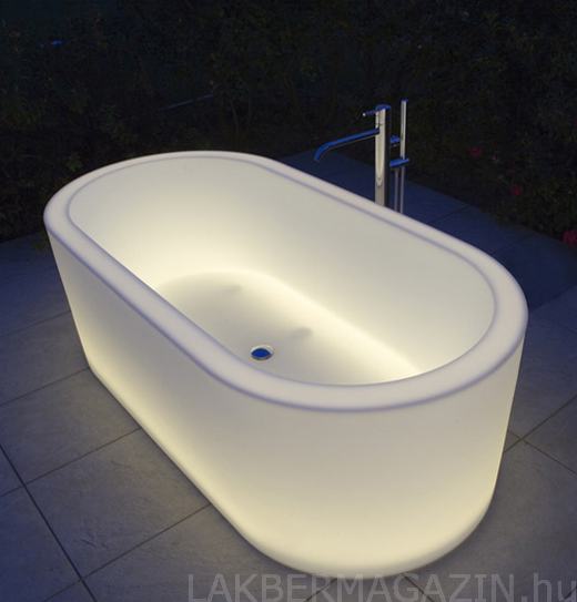 Világító fürdőkád színterápiával - Antonio Lupi, OIO Világító fürdőkád színterápiával - Antonio Lupi, OIO