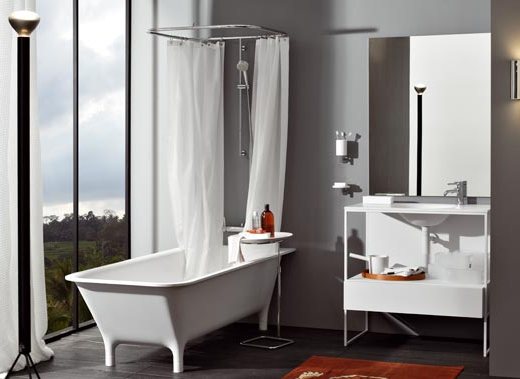 Piros szabadonálló kád | Zucchetti Kos - Morphing