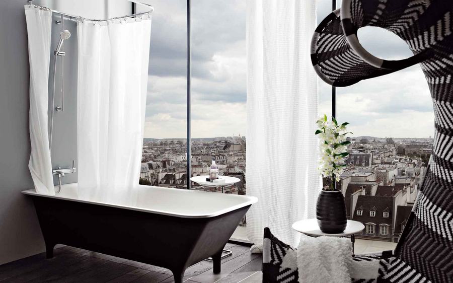 Piros szabadonálló kád | Zucchetti Kos - Morphing