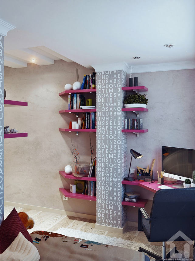 Gyerekszoba berendezés - fiúszoba, lányszoba inspiráció - betűkkel dekorált tapéta