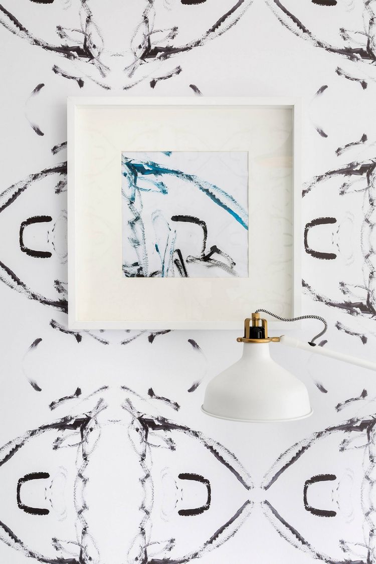 A tapéta mintája akár a gyerek saját rajza is lehet (kép: South Hill Interiors)