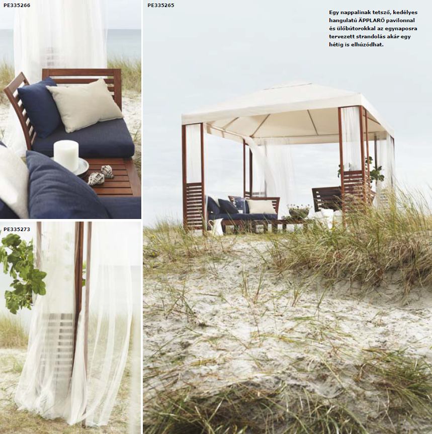 Az ÄPPLARÖ pavilon alatt pedig nagyfokú védelemben részesülsz a nap káros sugarai elől.