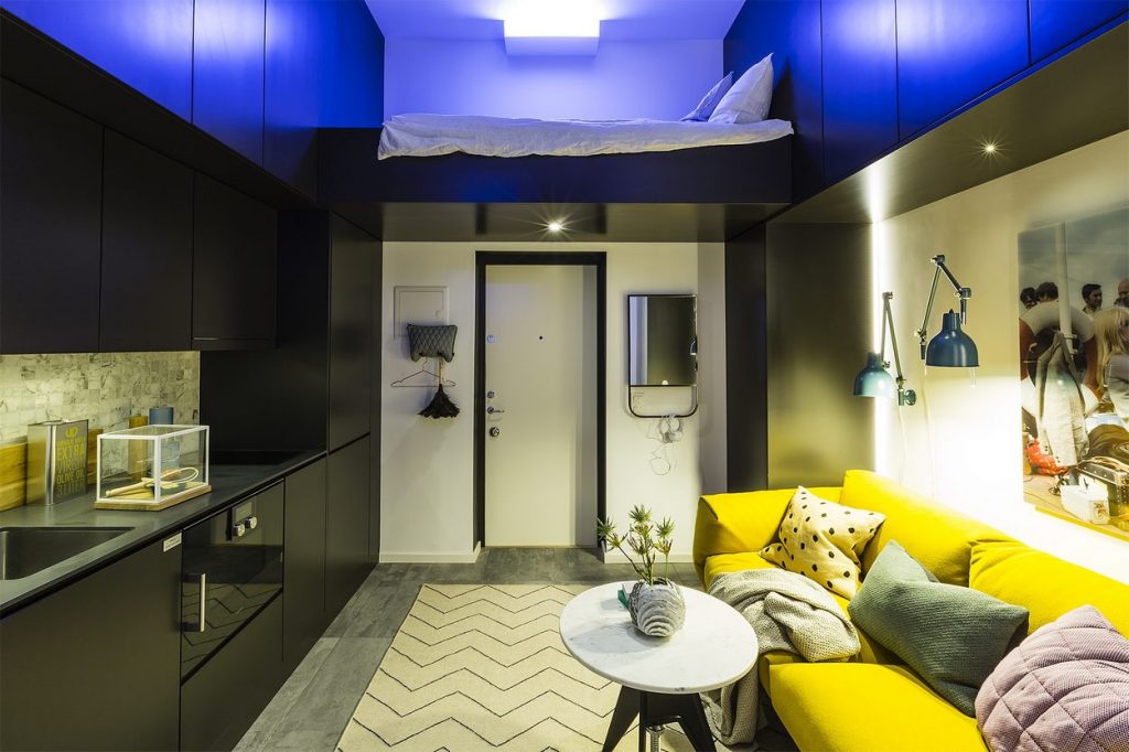 Egy szuper mini lakás terasszal - mindössze 16nm, galériával és fürdőszobával
