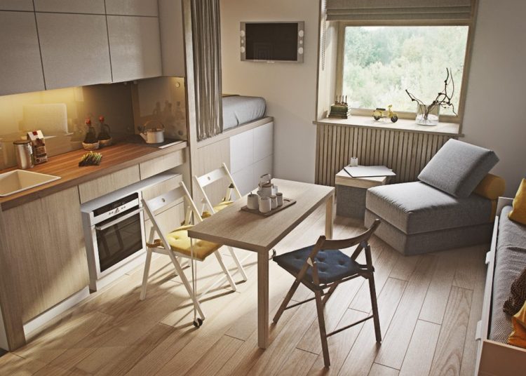 Ergonómia felsőfokon - tökéletes helykihasználás és funkcionalitás kis lakásban - egy 20m2-es, hangulatos mini otthon