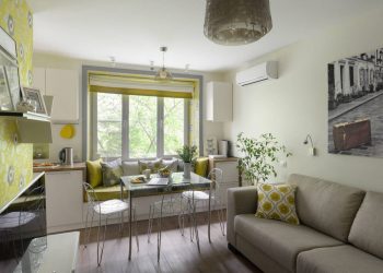 Tavaszias, könnyed, pozitív hangulat egy fiatal hölgy 23m2-es, látványos kis lakásában