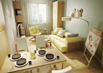 Egy szép példa 26.5m2-es pici lakás berendezésére - lágy színek, otthonos hangulat