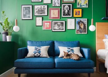 Kis lakás smaragdzöld falakkal - egy fiatal pár 28m2-es otthona