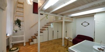 Kétszemélyes kis lak 29m2 alapterületen - belvárosi mini lakás Budapesten, galériával