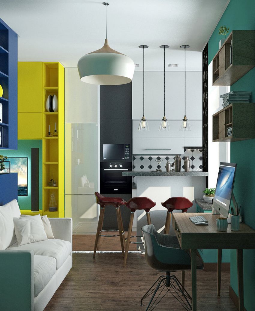 2. kis lakás élénk színekkel - 31.5m2